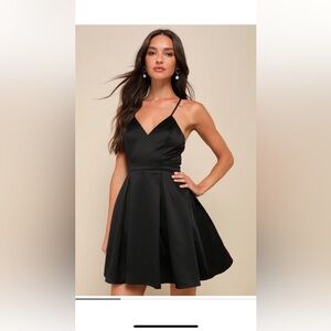 Be With You Black Skater Dress